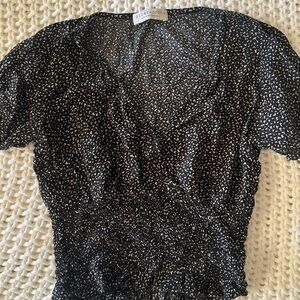 Paper Crane Black and White Patterned Blouse